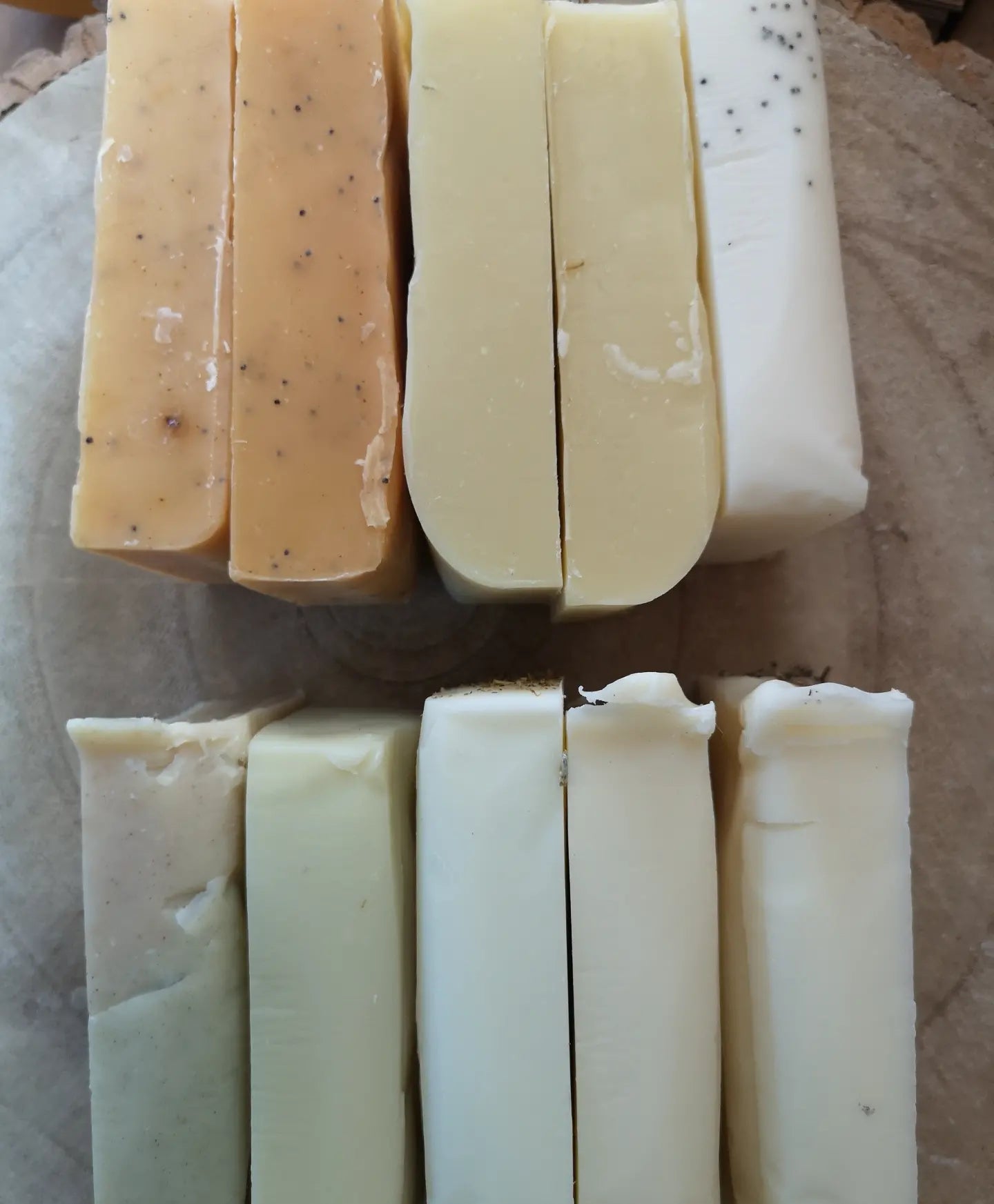 selection large soap/soap shampoo ends x5 bars. 600g+. Organic, vegan, palm oil/plastic free, cold process soap / natural shampoo. Handmade.