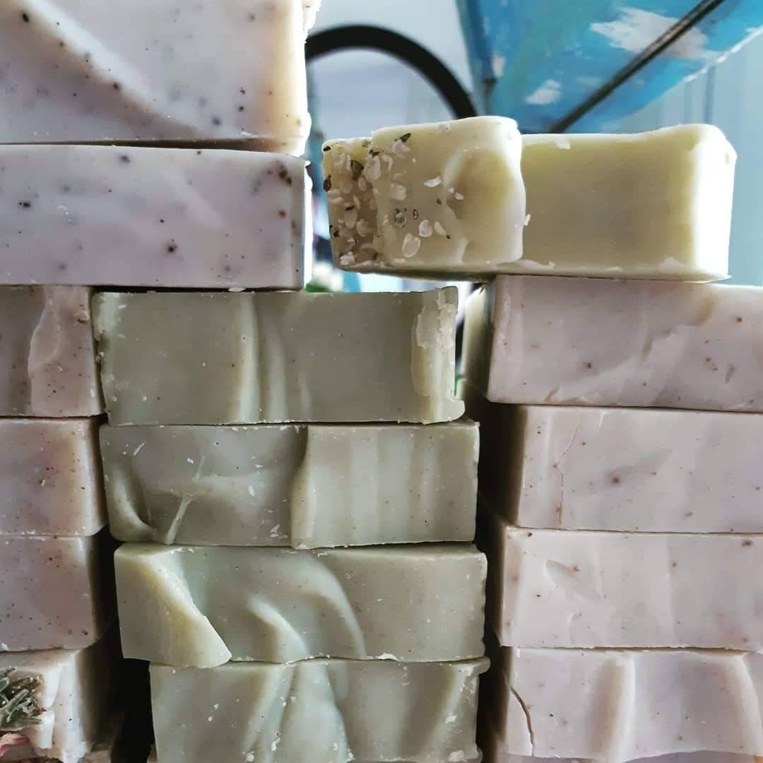 Organic vegan handmade soap. Choose any four 120g bars. Palm oil and plastic free cold process soap. Natural shampoo. Zero Waste. Artisan