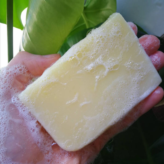 Cucumber and aloe vera solid soap /natural shampoo. One bar. Organic, vegan, palm oil free, cold process. Eco. Minimal Waste Handmade