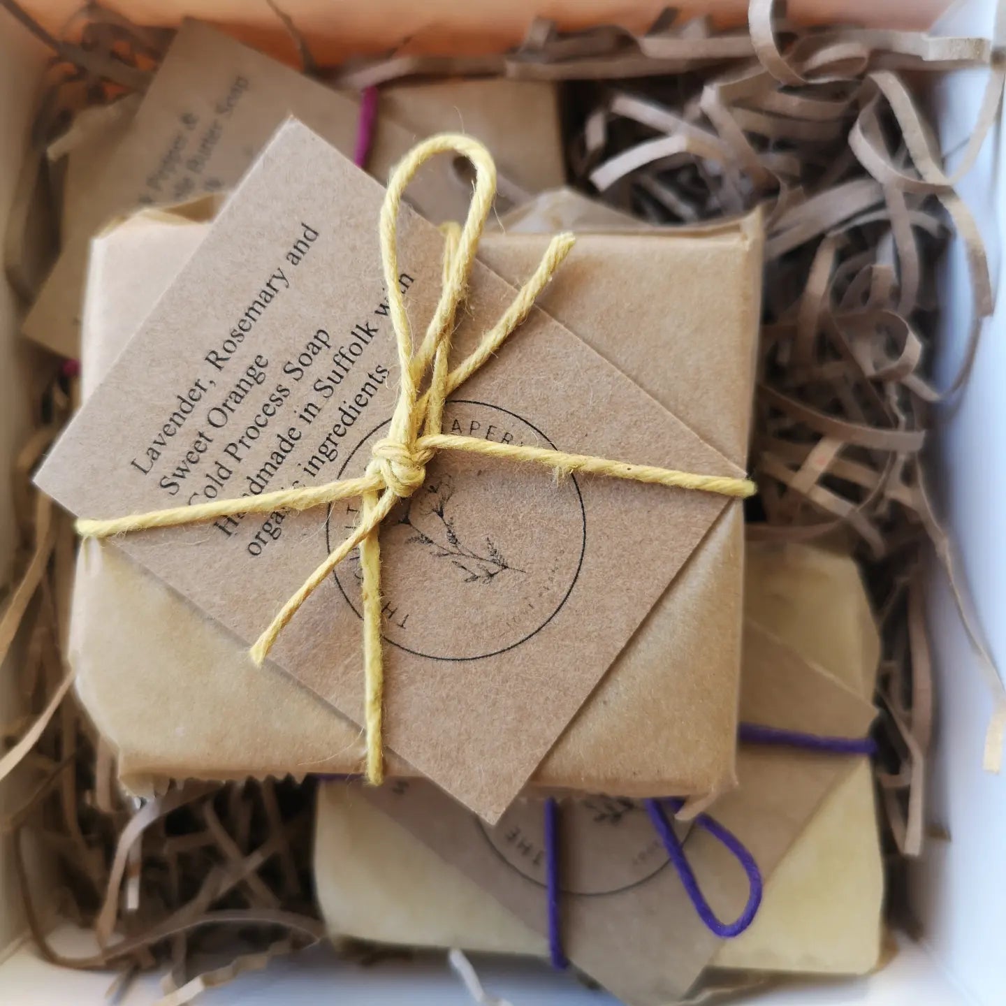 Soap Gift Set * Lavender Lovers * With patchouli, black pepper, juniper berry, rosemary and orange. Handmade soap. Gift wrapped and Boxed.