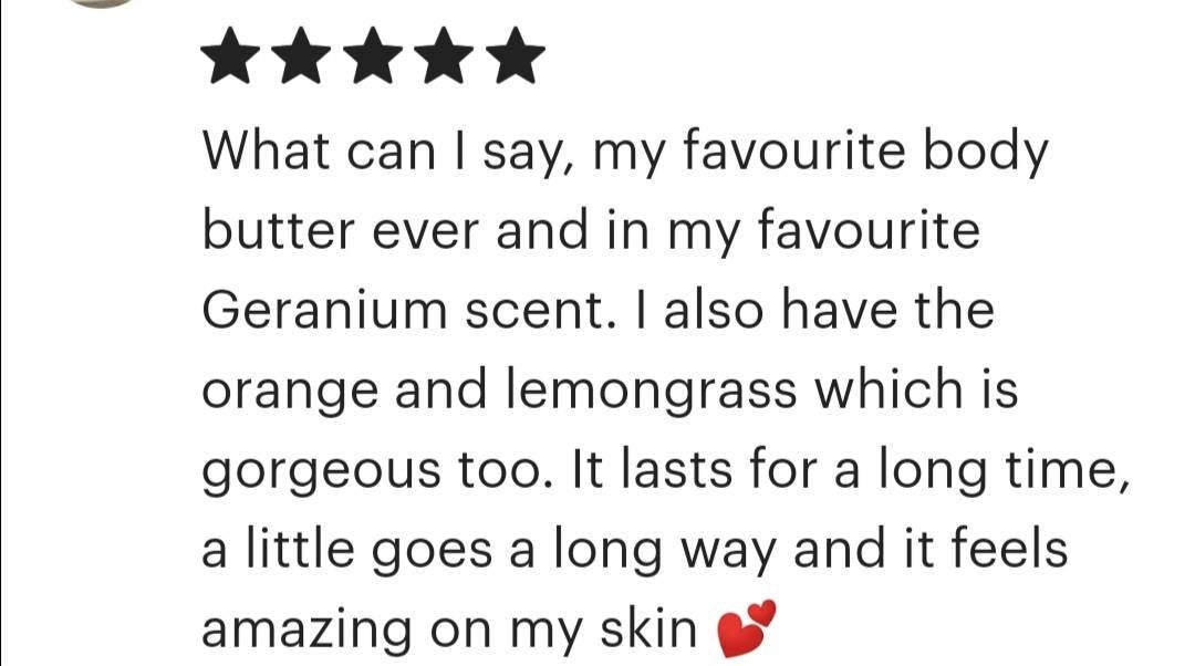 Geranium lip and body butter. Organic essential oil whipped butter. Handmade vegan & plastic free. More scents available in other listings.