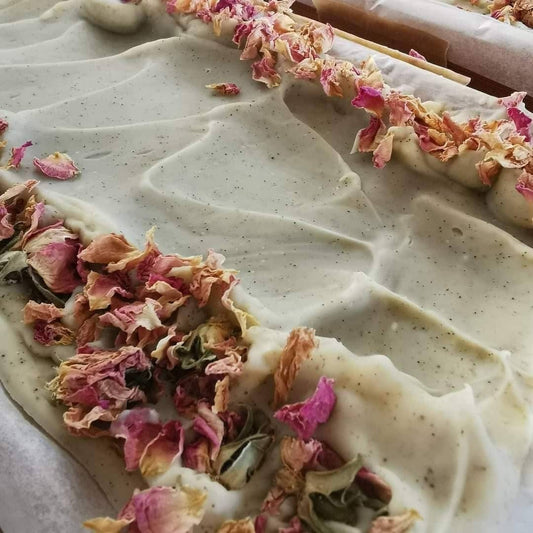 Frankincense, Patchouli and Geranium with sage and sweet rose. Handmade natural soap. Organic & vegan cold process solid bar. Zero Waste.